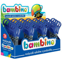 Nożyczki szkolne z podziałką ( 24 sztuki), display BAMBINO