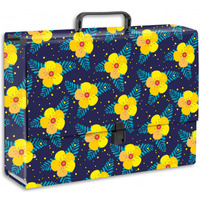 Teczka szkolna z r�czk� B4 JUMBO kwiatki 10cm TT8167 PENMATE