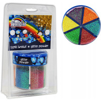 Sypki brokat FIORELLO 6 kolor�w x60g w s�oiczku (pastelowe) 170-2261