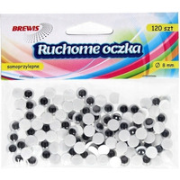 Oczka ruchome okrge 8mm (120) samoprzylepne Ro2 BREWIS