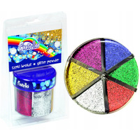 Sypki brokat FIORELLO GR-B60 6 kolor�w x60g w s�oiczku 170-2234