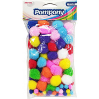 Pompony POM07 mix kolor�w 10 mm i 25mm