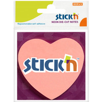 Notes samoprzylepny 76x76 Różowe Serce STICK`N 50kartek 21448