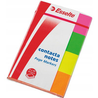 Zakadki samoprzlepne ESSELTE neon (4x50 kartek) 20x50mm 4 kolory 83019