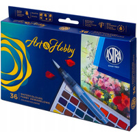 Zestaw farb akwarelowych ASTRA Art&Hobby 36kol. z pędzelkiem wodnym i paletką 602124006