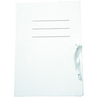 Teczka z tasiemk� na dokumenty A4 350g bia�a UNIPAP