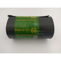 Worki na �mieci 60L LDPE czarne (50szt) 60cm/80cm