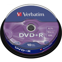 P�yta DVD+R 4, 7GB VERBATIM cake (10szt) 16x Matt Silver 43498