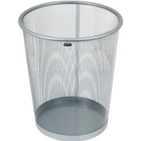 Kosz na papier srebrny metalowy ( siatka) 12 litrów GR-020S 120-1128 GRAND