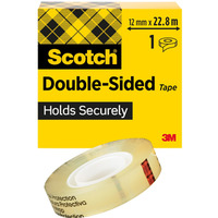 Taśma klejąca 665 dwustronnie klejąca, w pudełku, 12, 7mm x 22, 8m SCOTCH 70007027314 3M