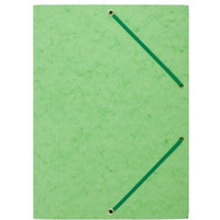 Teczka z gumk� rogi NATUNA A4 preszpan jasna zielona 390g