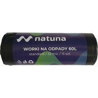 Worki na mieci 60L 32mic LDPE standard NATUNA (15szt)