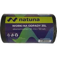 Worki na mieci 35L 25mic LDPE ekonomiczne NATUNA (50szt)