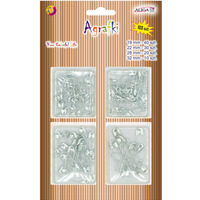 Agrafki srebrne mix wielkoci (100 szt.) AGR-3103 ALIGA