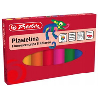 Plastelina szkolna fluorescencyjna Zestaw 8 kolorw 9588997 HERLITZ