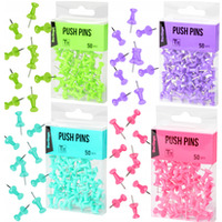 Pinezki tablicowe 10mm 50 szt. mix kolor�w BERLINGO