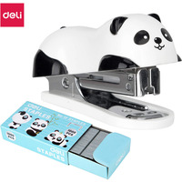 Zszywacz do 15 kartek zszywki 10 panda biay E0453 DELI
