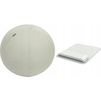 Zestaw Pi�ka do siedzenia ERGO 75cm jasno szara 65430085 + Podk�adka pod mysz i nadgarstek ERGO jasn