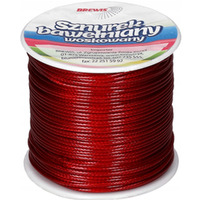 Sznurek baweniany woskowany 1mm*25m czerwony SBW2 BREWIS