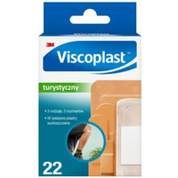 Plaster uniwersalny VISCOPLAST, zestaw turystyczny 5 rozmiar�w 22sztuki 3M