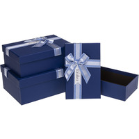 Zestaw pudeek ozdobnych PUG-24262-PR BLUE (3szt) ROZETTE