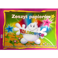 Zeszyt papierów kolorowych A3 10k z połyskiem 00804 KRESKA