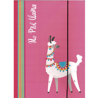 Teczka z gumk� LAMA r�owa kolekcja NO PROBlama 302/96 VAUPE