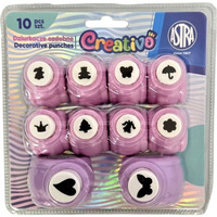 Zestaw kreatywny 4 ASTRA Creativo 10szt. dziurkacze 10mm 8szt., 18mm 2szt. 334025904