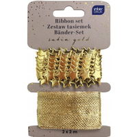Zestaw tasiemek 2x2m ZŁOTY Satin Gold INTERDRUK