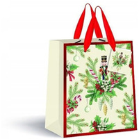 Torebka prezentowa średnia Cream Boże Narodzenie 190g 26, 5x33x13cm INTERDRUK