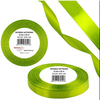 Wstążka satynowa 6mm/32m WS6-184 zieleń wiosenna BREWIS
