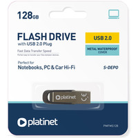 Pami�� USB-A 128GB PLATINET S-DEPO USB 2.0 metalowy wodoodporny PMFMS128